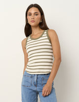 reunion-label-cobble-rib-cutaway-tank-khaki-ivory-stripe-womens-clothing