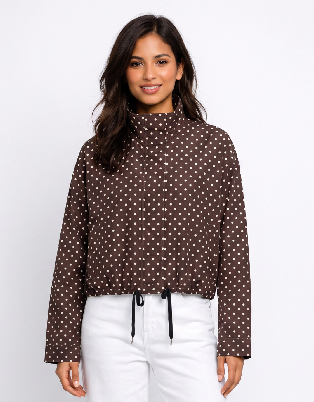 Rowie Jacket - Chocolate Polka Dot