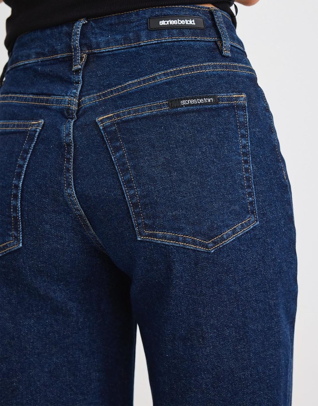 Concert Mid Rise Wide Leg Pocket Jean - Indigo