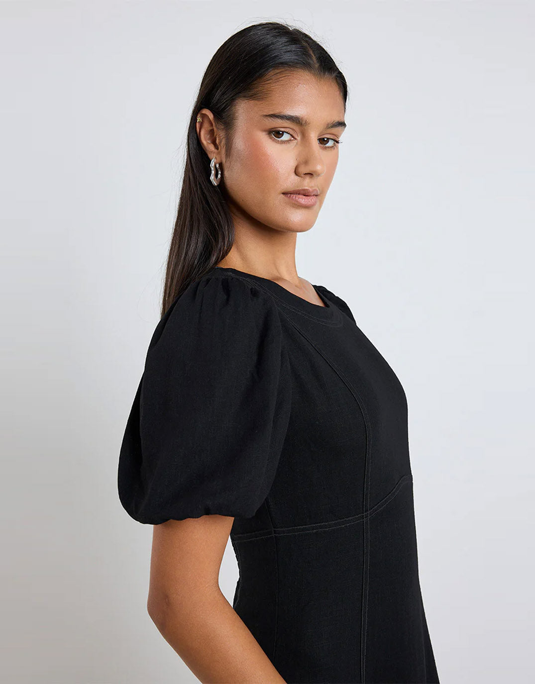 stories-be-told-state-linen-blend-midi-dress-black-womens-clothing