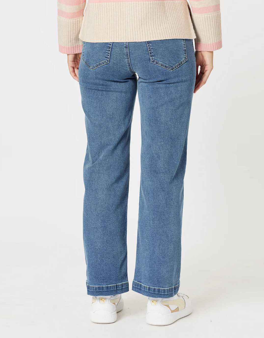 Carpenter Stretch Leg Jean - Washed Denim