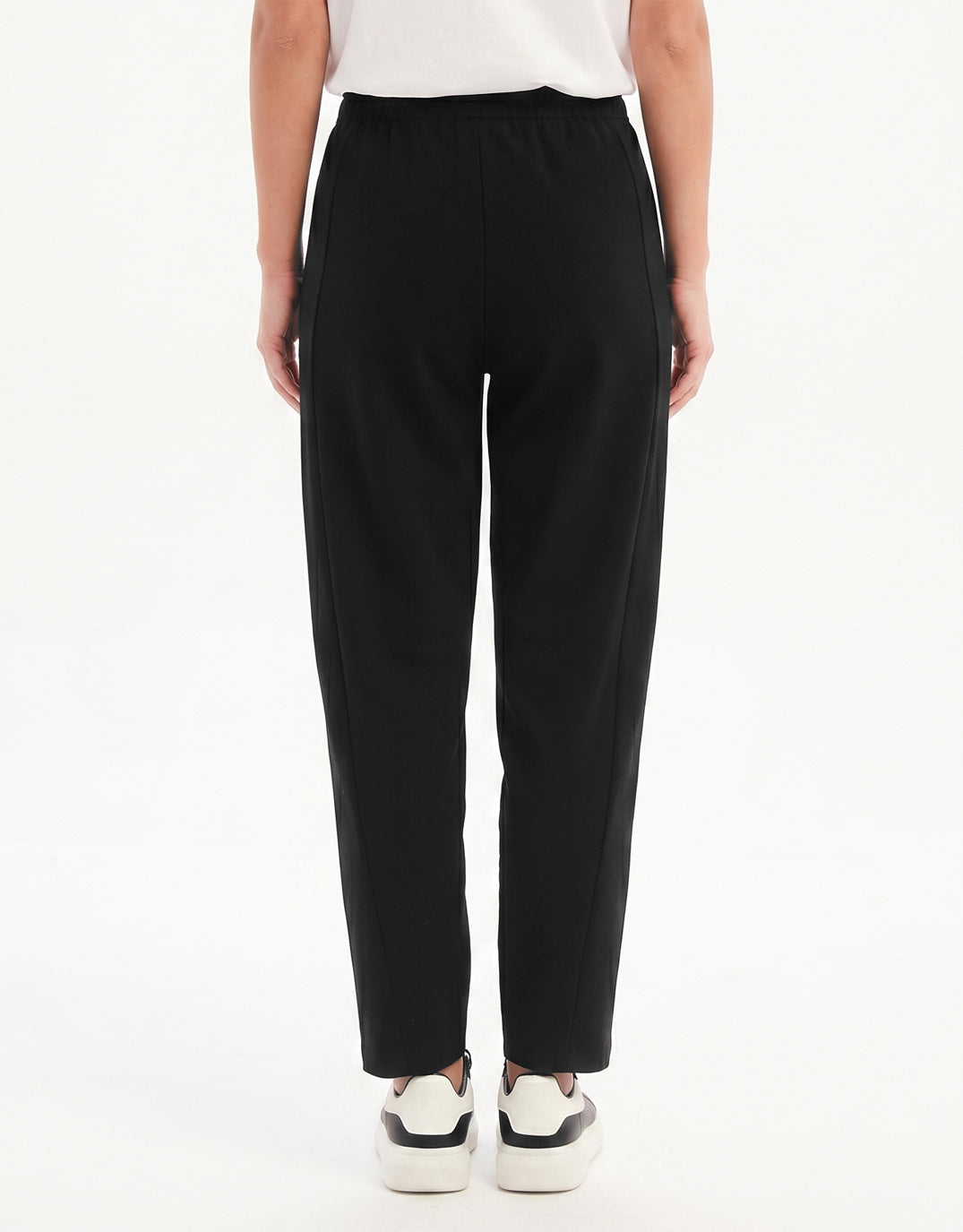 Barrel Leg Lounge Pant - Black / Cream Stripe