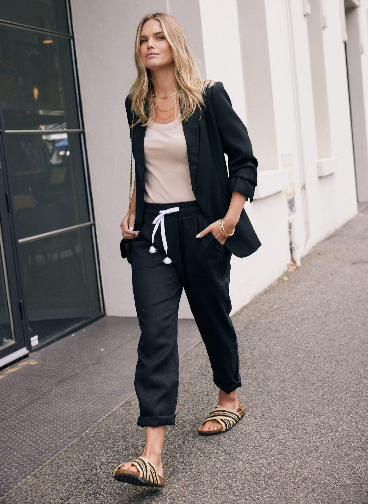 Classic Wool Blazer - Black