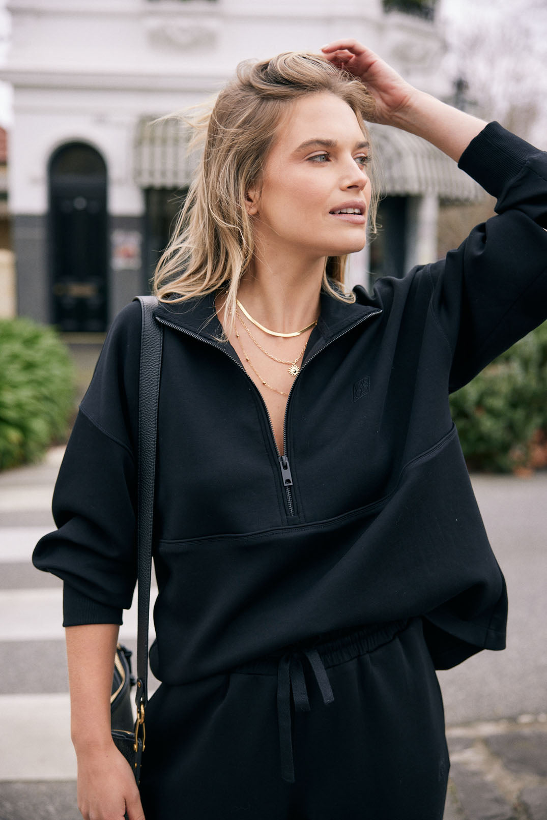 Escape Super Soft Half Zip Top - Black