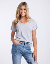 White & Co. - Original Round Neck T-Shirt - Grey Marle - White & Co Living Tees & Tanks