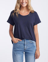 White & Co. - Original Round Neck T-Shirt - Navy - White & Co Living Tees & Tanks