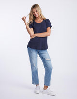 White & Co. - Original Round Neck T-Shirt - Navy - White & Co Living Tees & Tanks