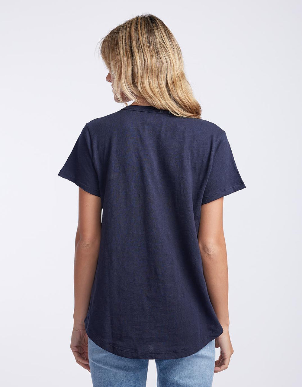 White & Co. - Original Round Neck T-Shirt - Navy - White & Co Living Tees & Tanks
