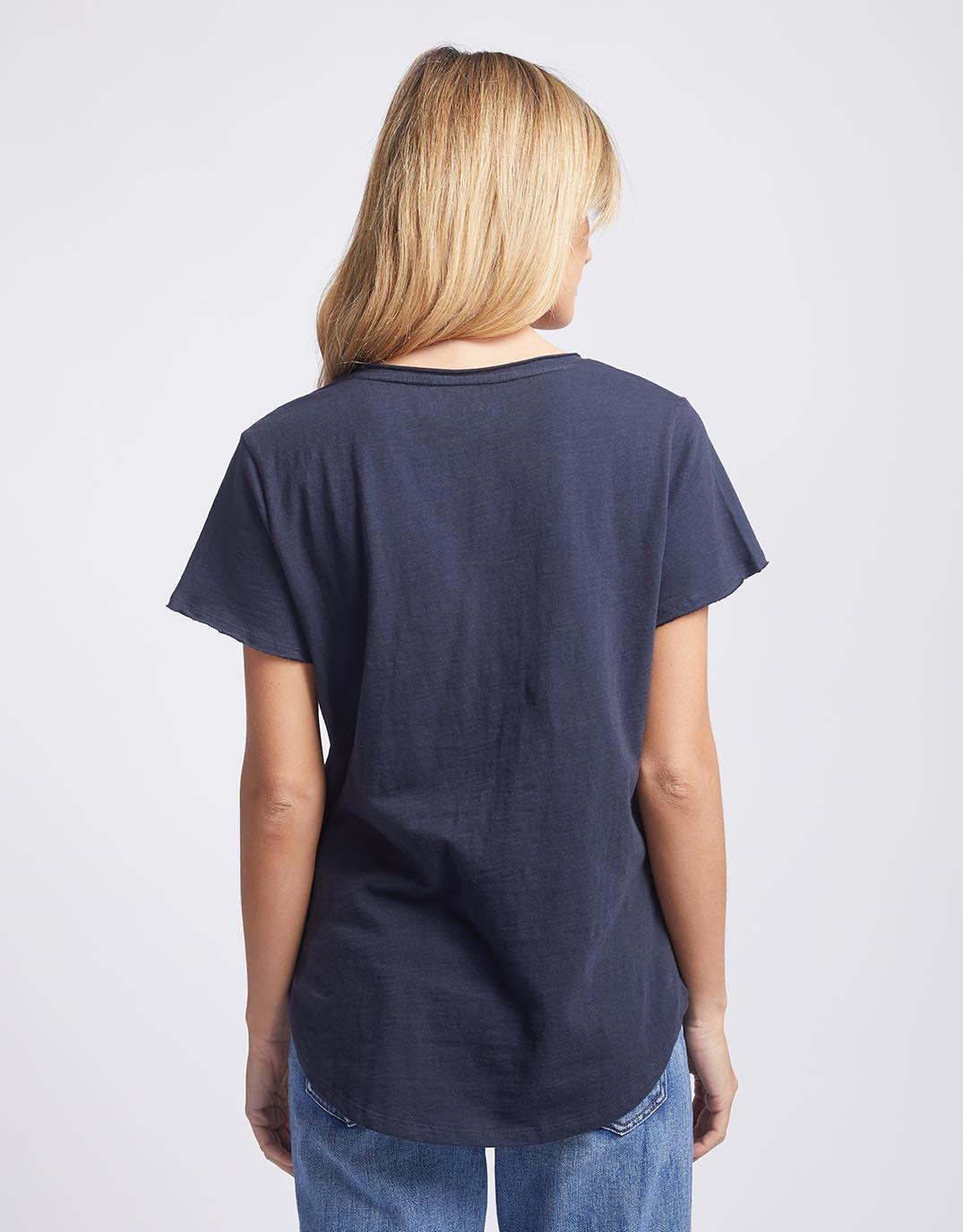 White & Co. - Original V Neck T-Shirt - Navy - White & Co Living Tops