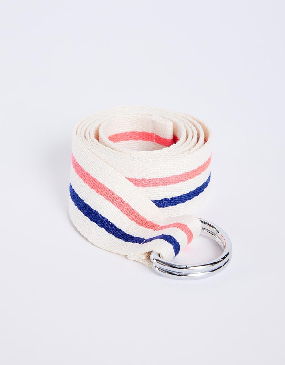 Buy Portsea D-Ring Belt - Neon Pink/Navy Stripe White & Co. for Sale Online  Australia