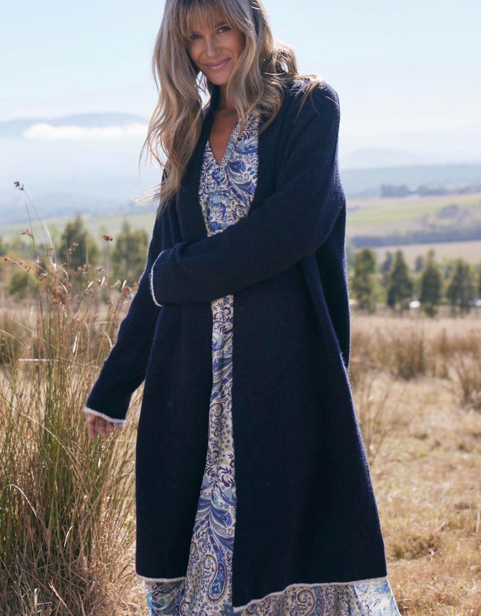 Buy Soho Longline Cardigan Navy White & Co. for Sale Online Australia