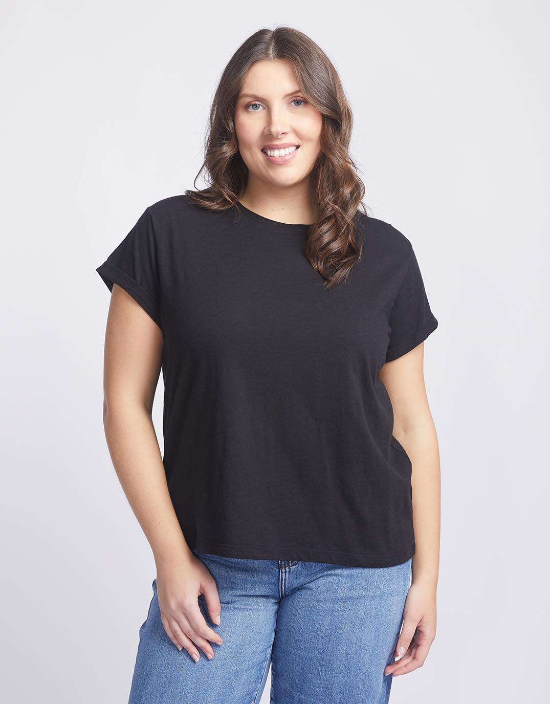 White & Co. - Turn Back T-Shirt - Black - White & Co Living Tees & Tanks