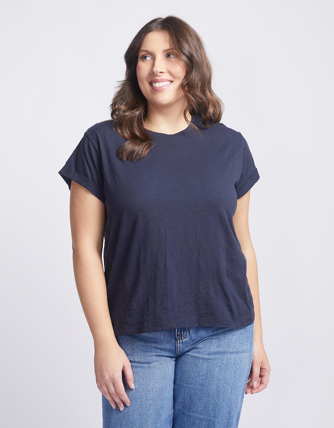 White & Co. - Turn Back T-Shirt - Navy - White & Co Living Tees & Tanks