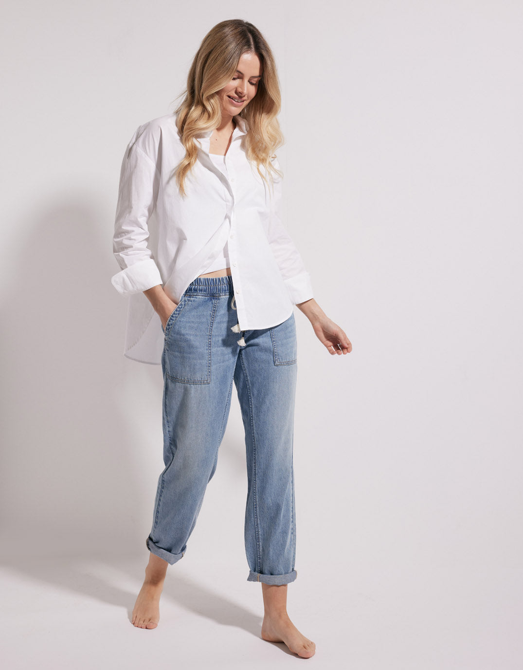 Beach Comber Pant - Mid Wash