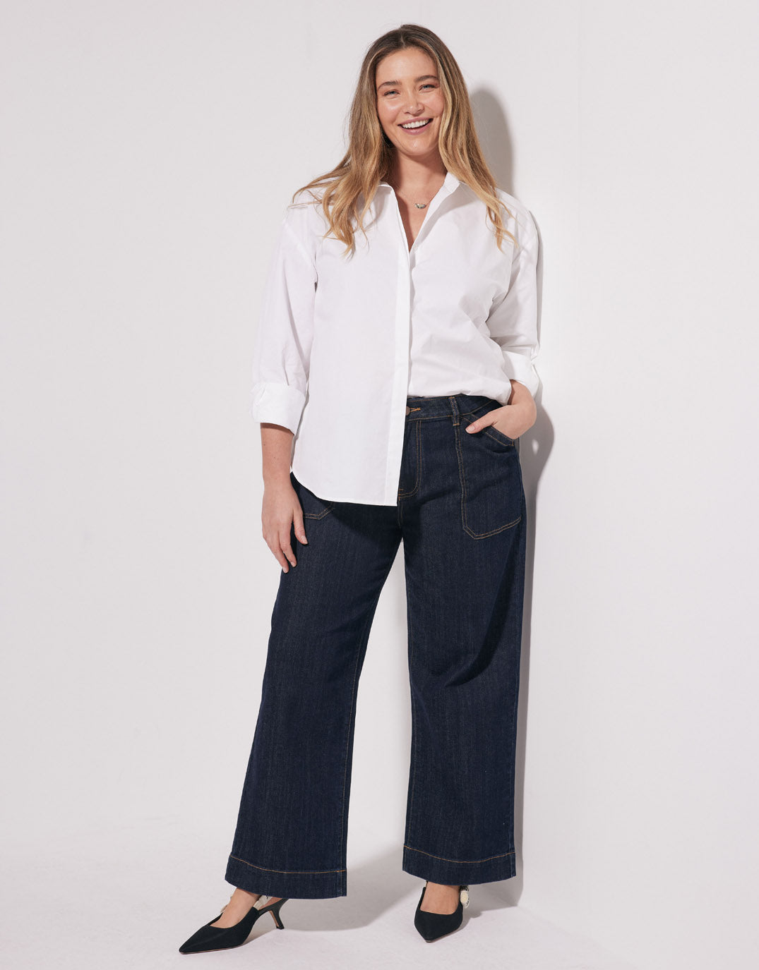 Catalina Wide Leg Jeans - Indigo