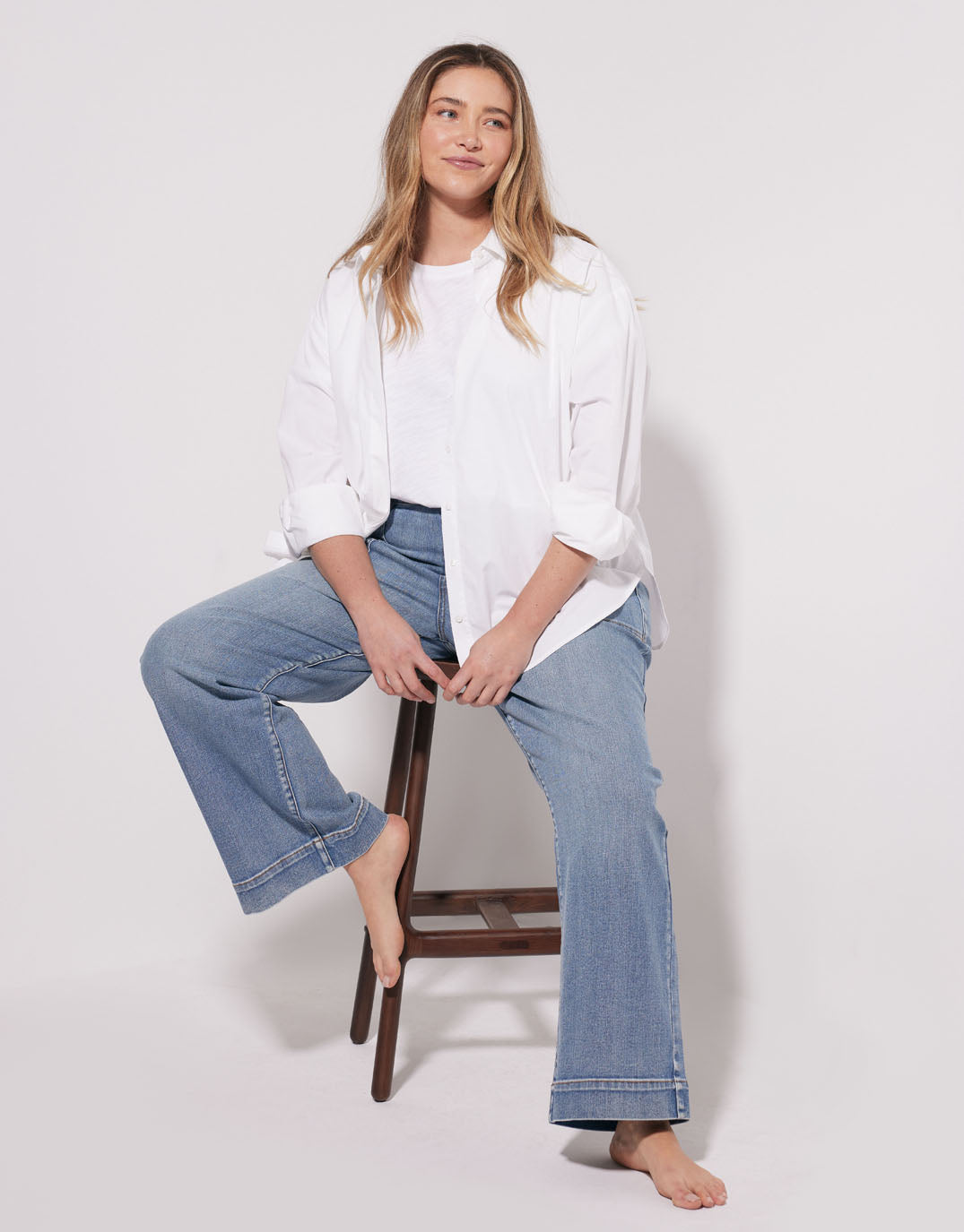 Catalina Wide Leg Jeans - Mid Wash