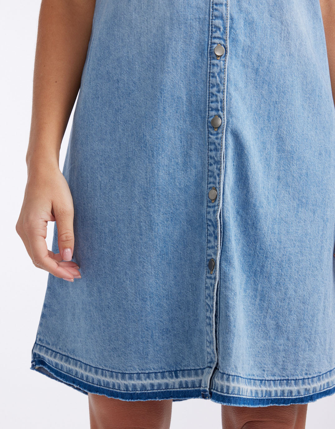 Claudia Denim Dress - Mid Wash