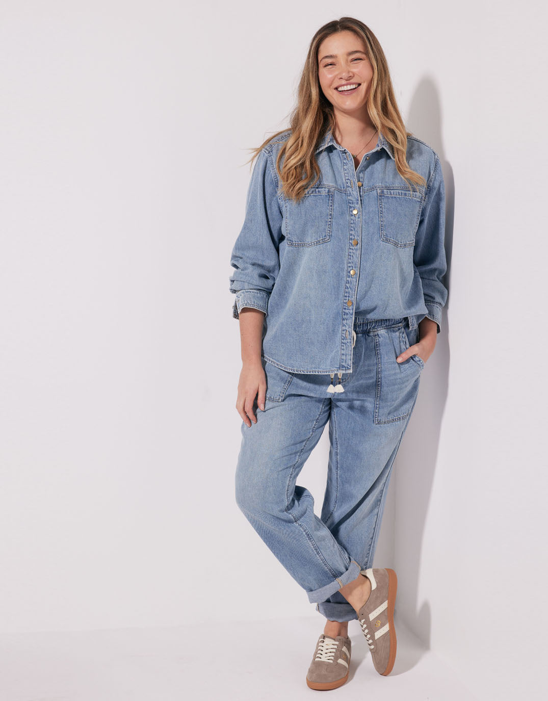 Claudia Relaxed Shirt - Mid Wash