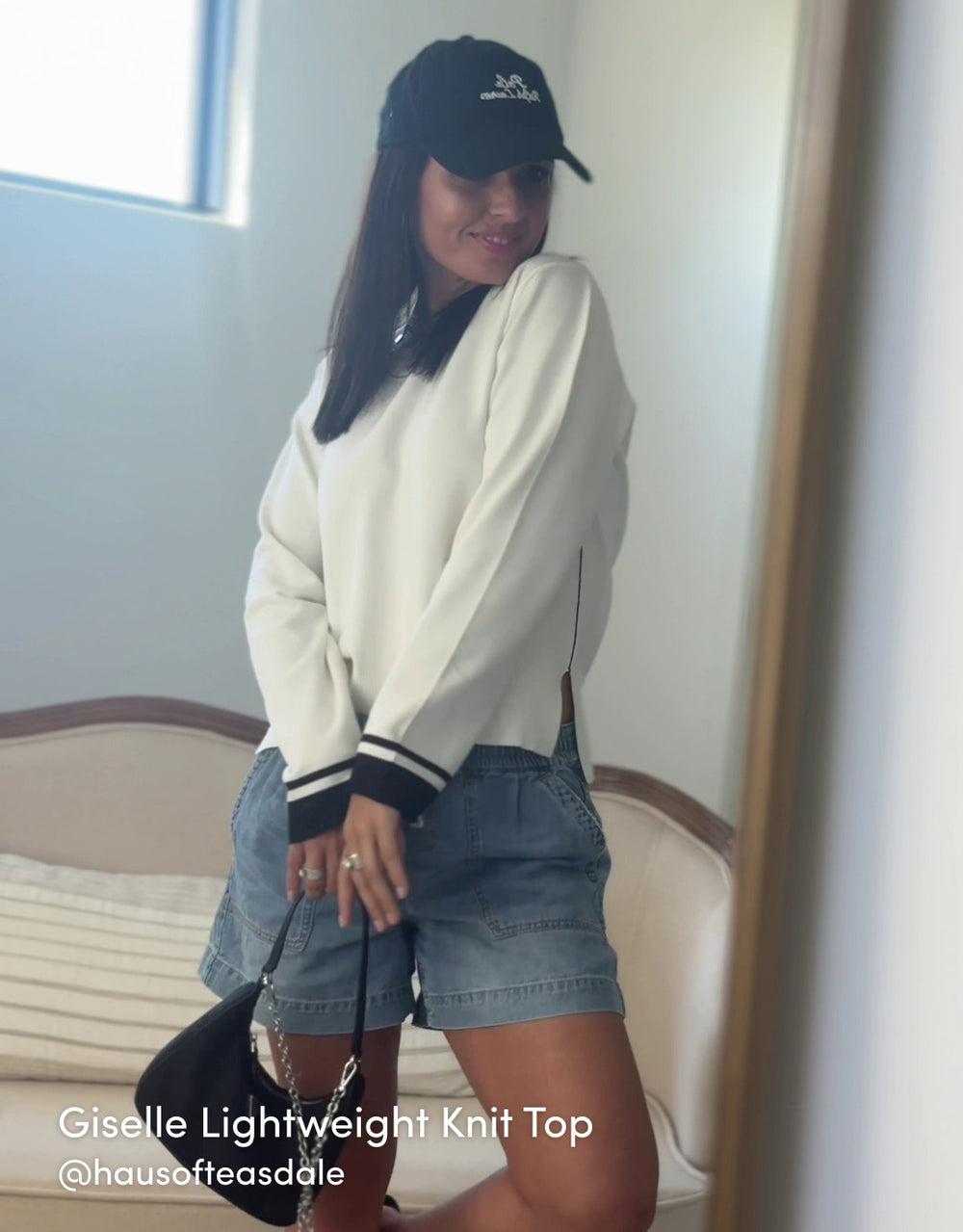 Giselle Lightweight Knit Top - White