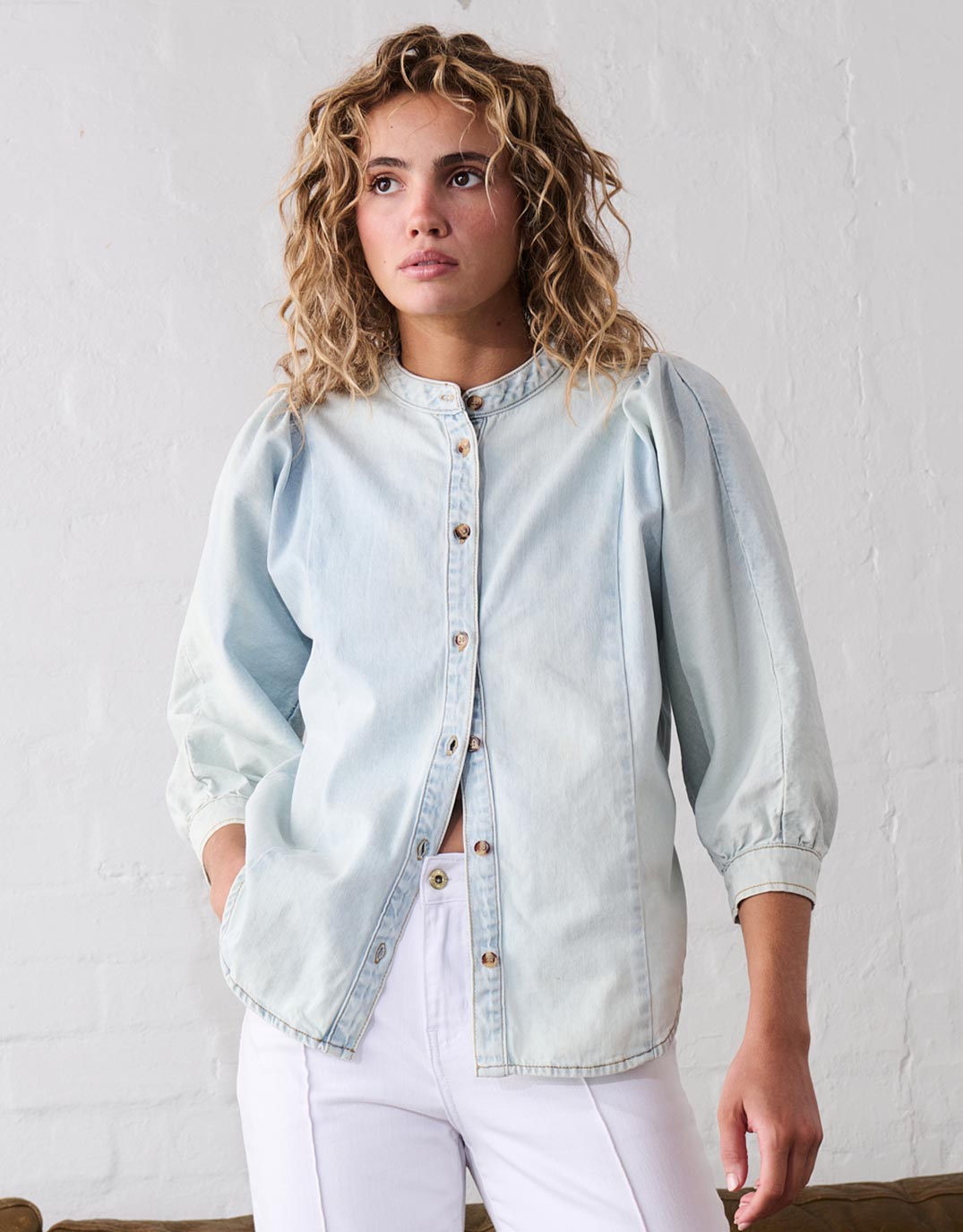 Gabriella Shirt - Sky Blue