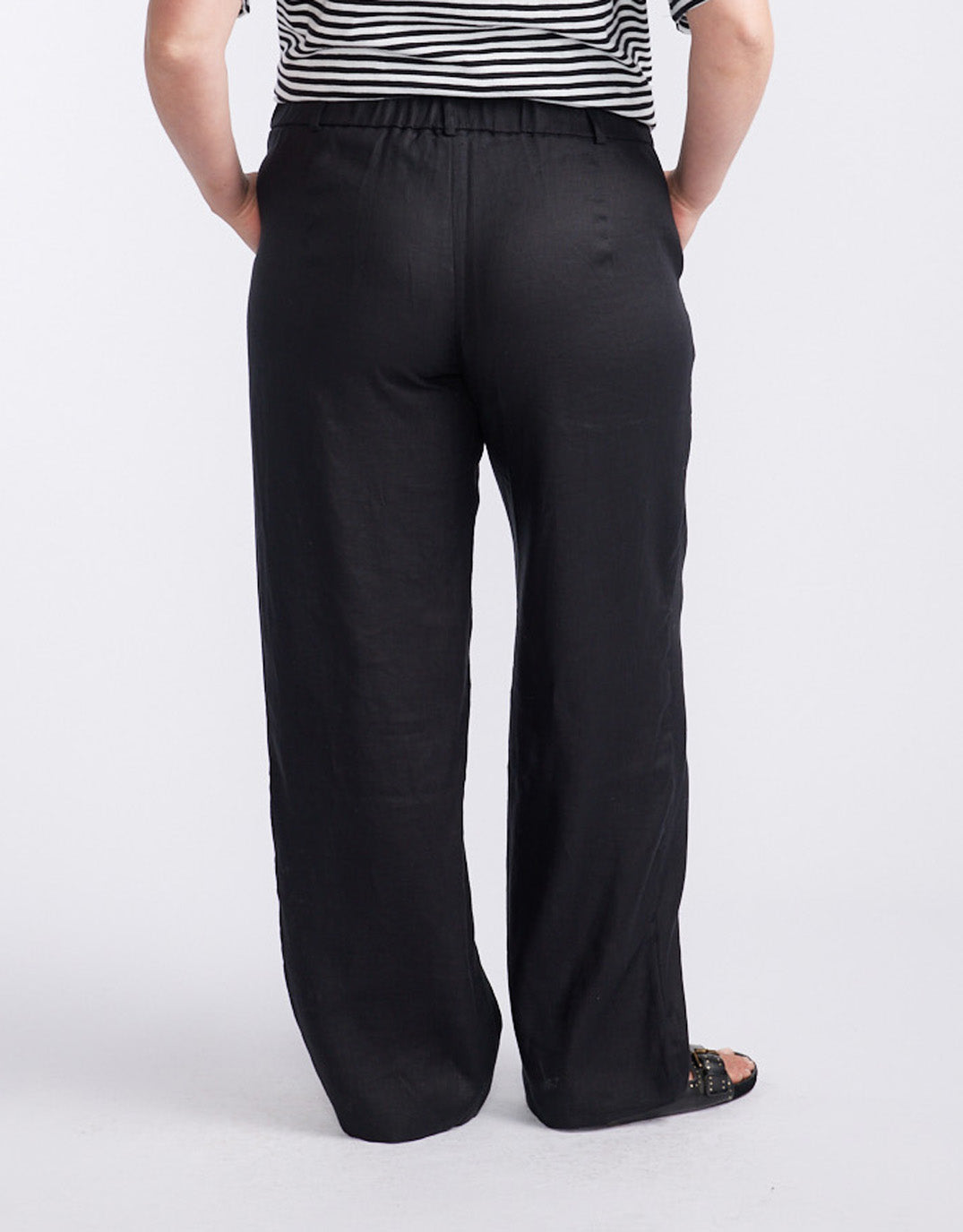 Chicago Linen Trouser - Black