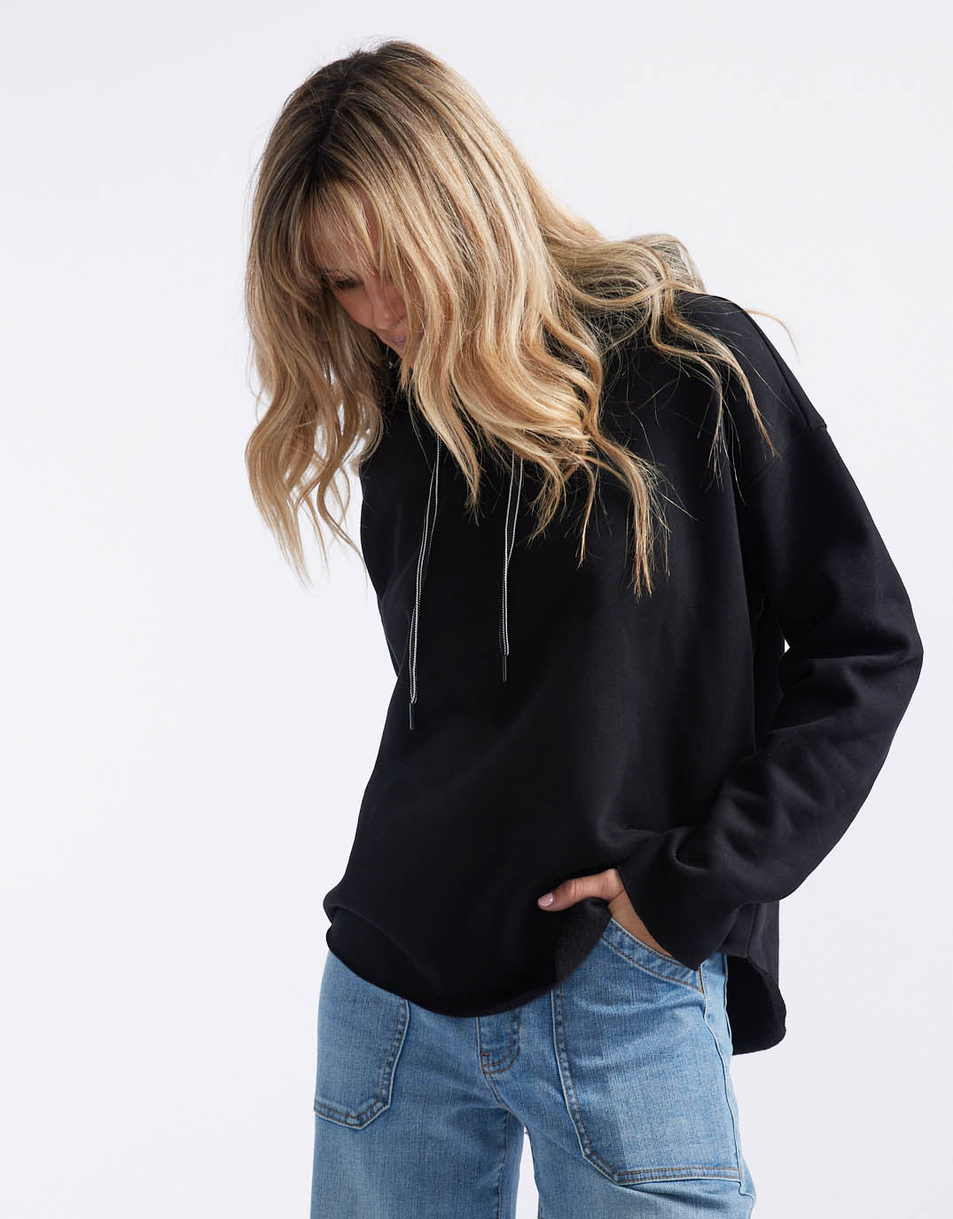 Monogram Fleece Hoodie - Black