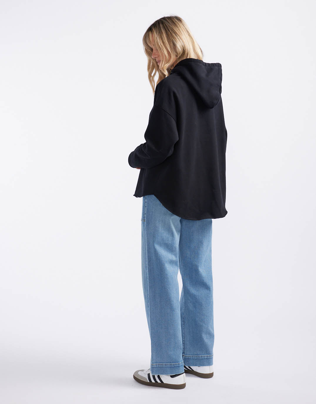 Monogram Fleece Hoodie - Black