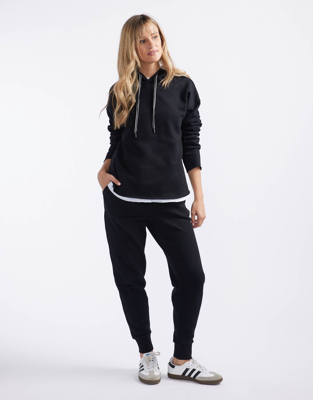 Monogram Fleece Lounge Pants - Black