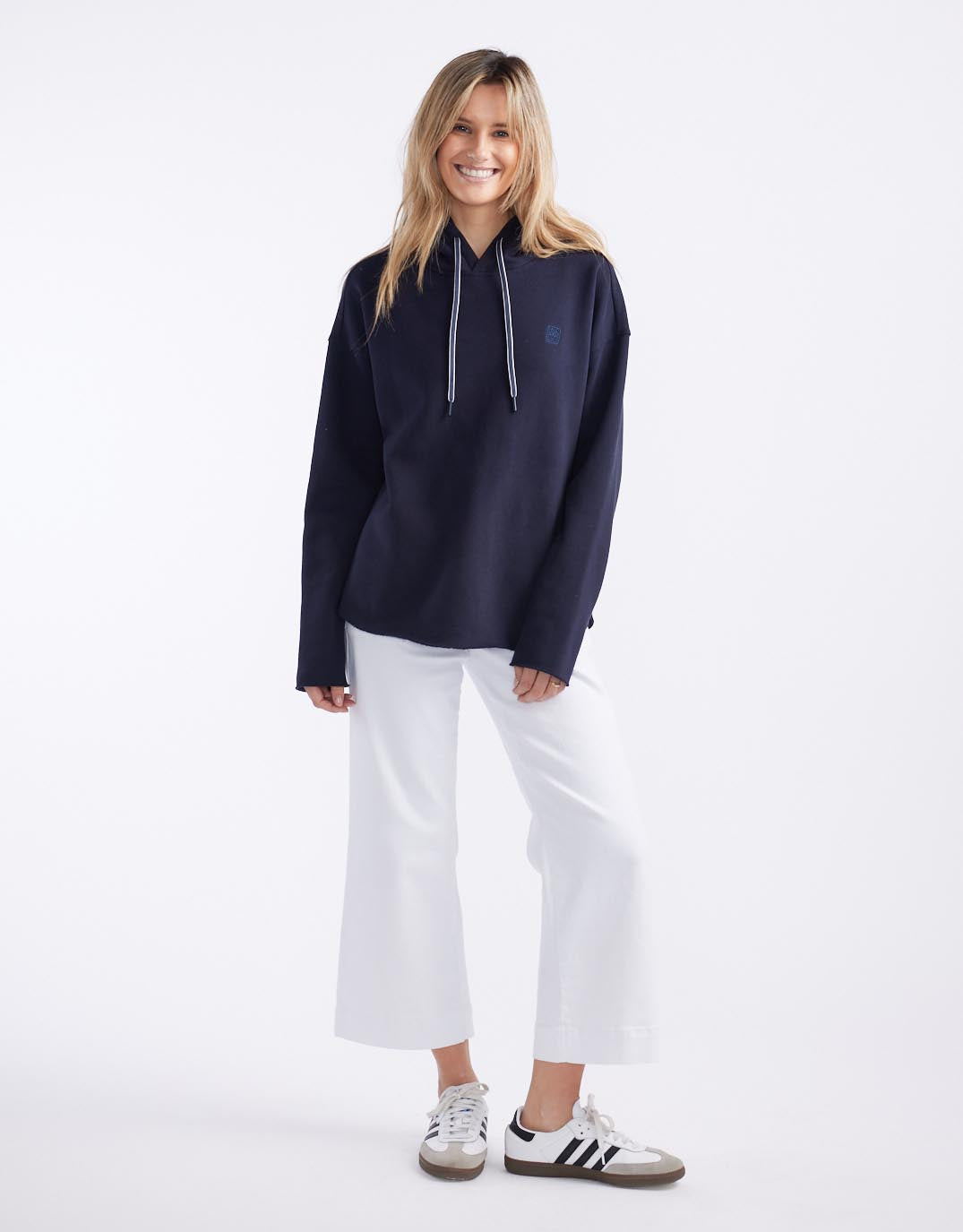 white-co-monogram-fleece-hoodie-navy-womens-clothing