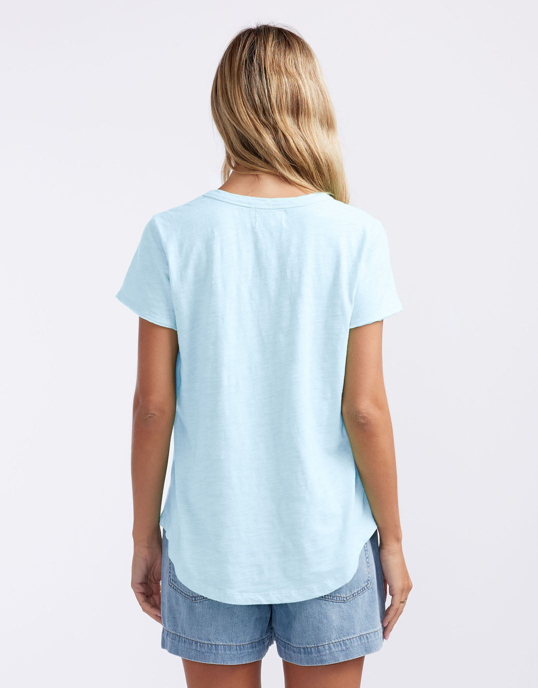 Original Round Neck T-Shirt - Ice Blue