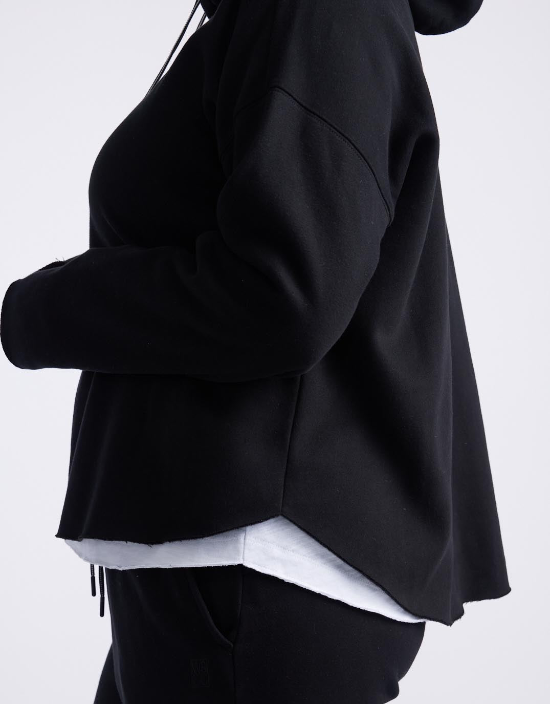 Monogram Fleece Hoodie - Black