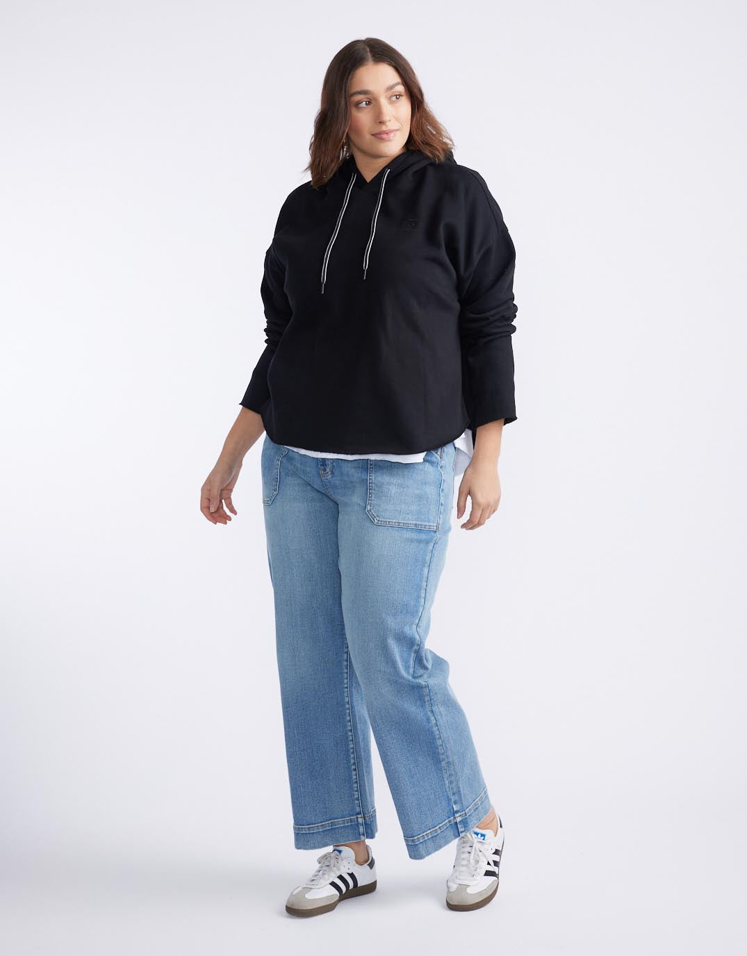 Monogram Fleece Hoodie - Black