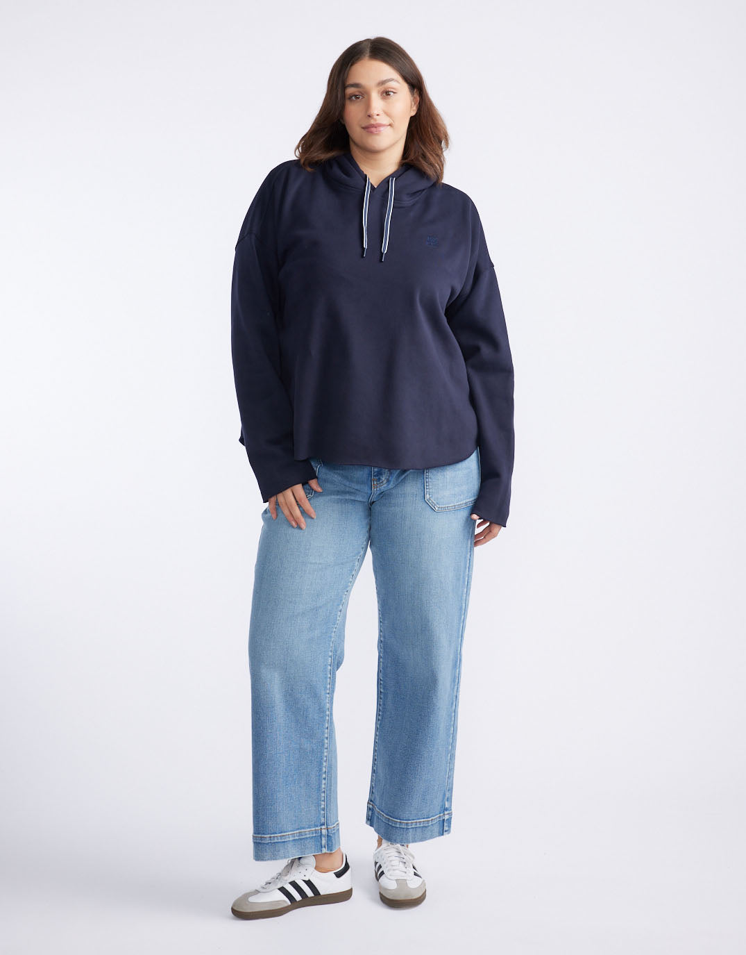 Monogram Fleece Hoodie - Navy