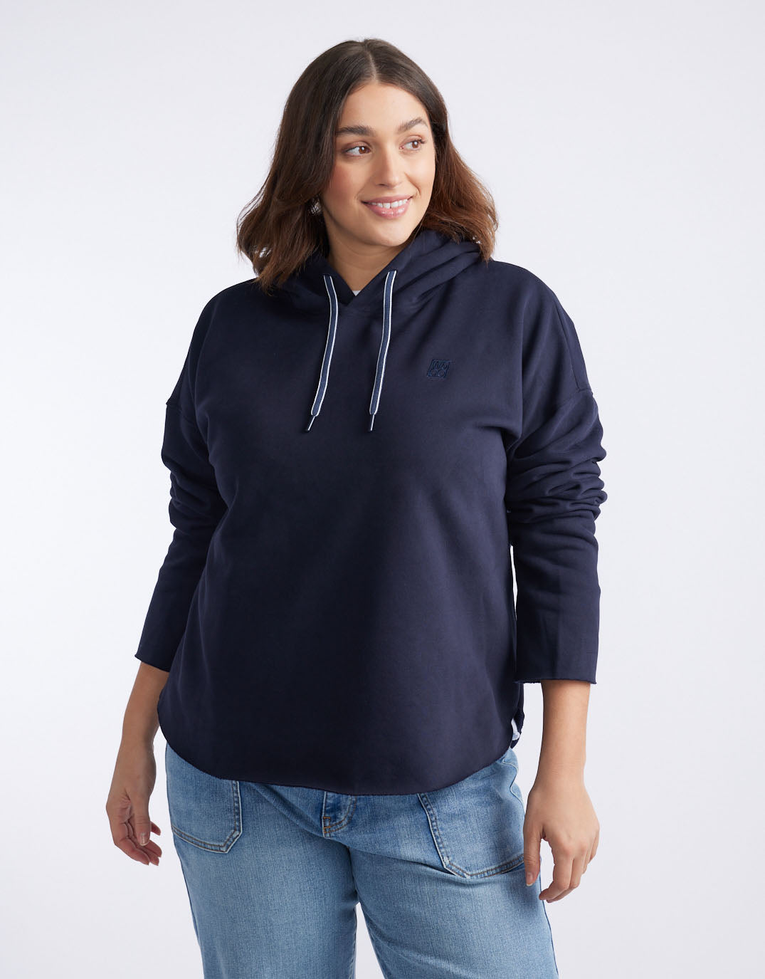 Monogram Fleece Hoodie - Navy