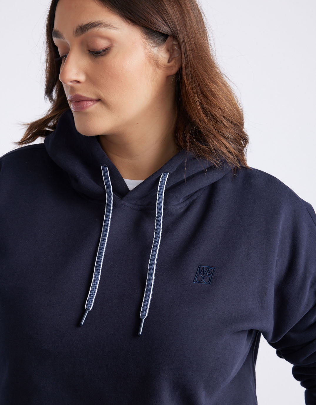 Monogram Fleece Hoodie - Navy