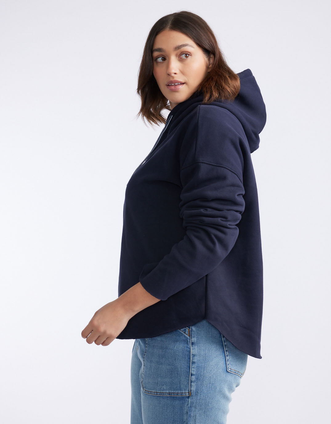 Monogram Fleece Hoodie - Navy