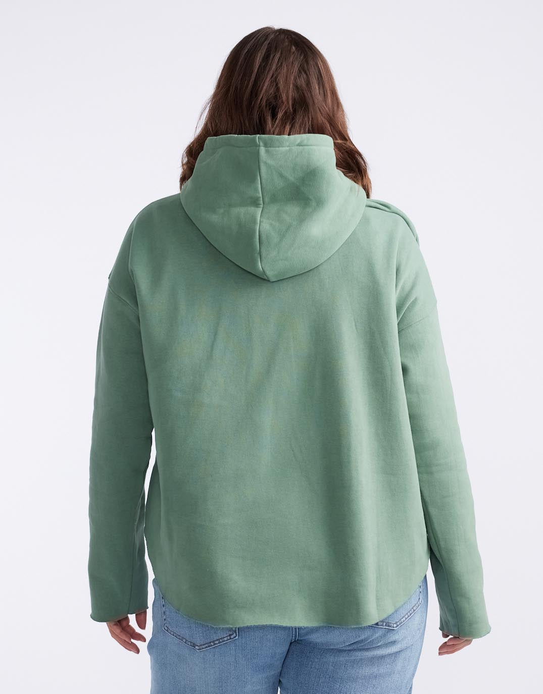 Monogram Fleece Hoodie - Sage