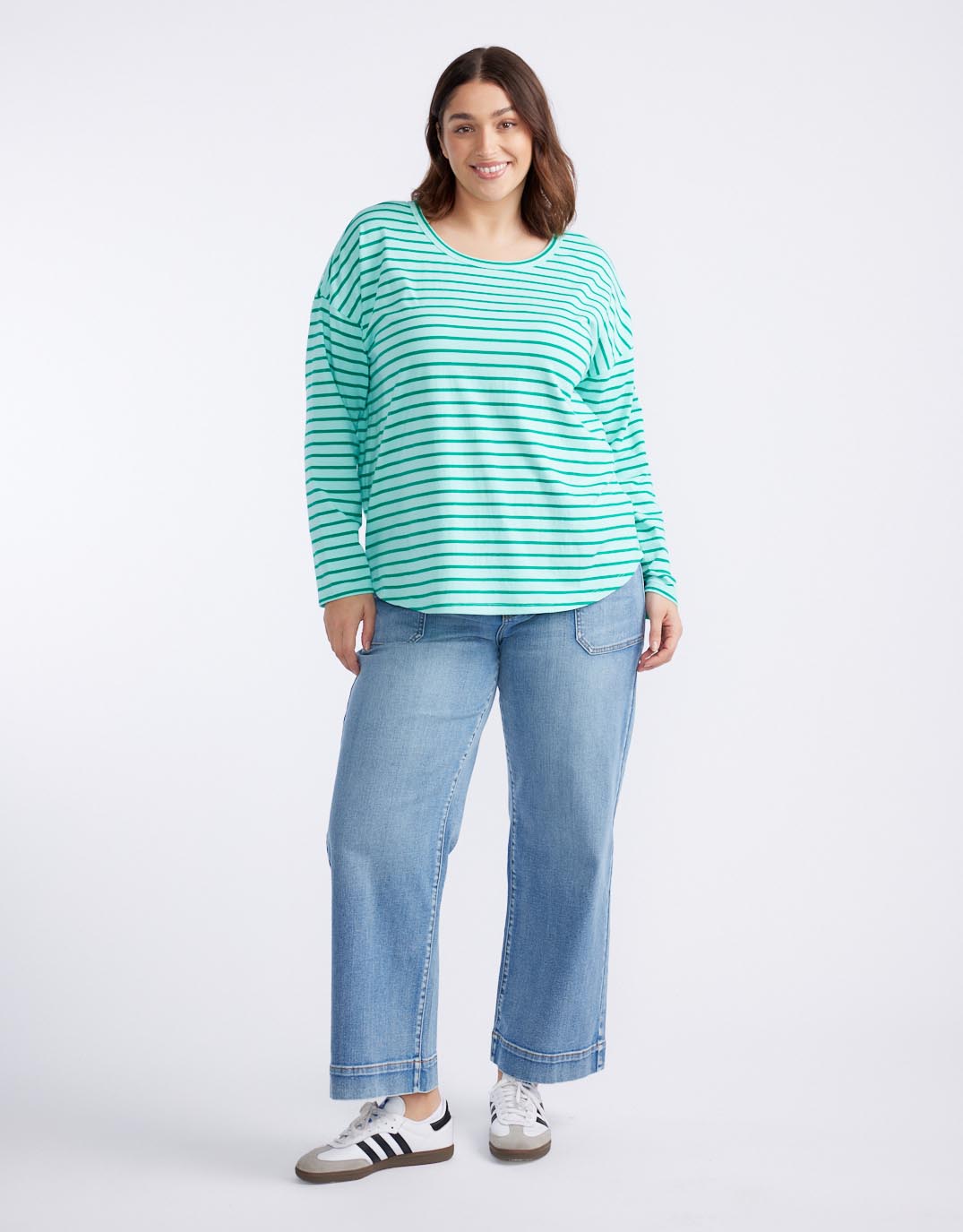 Relaxed Long Sleeve T-Shirt - Mint/Green