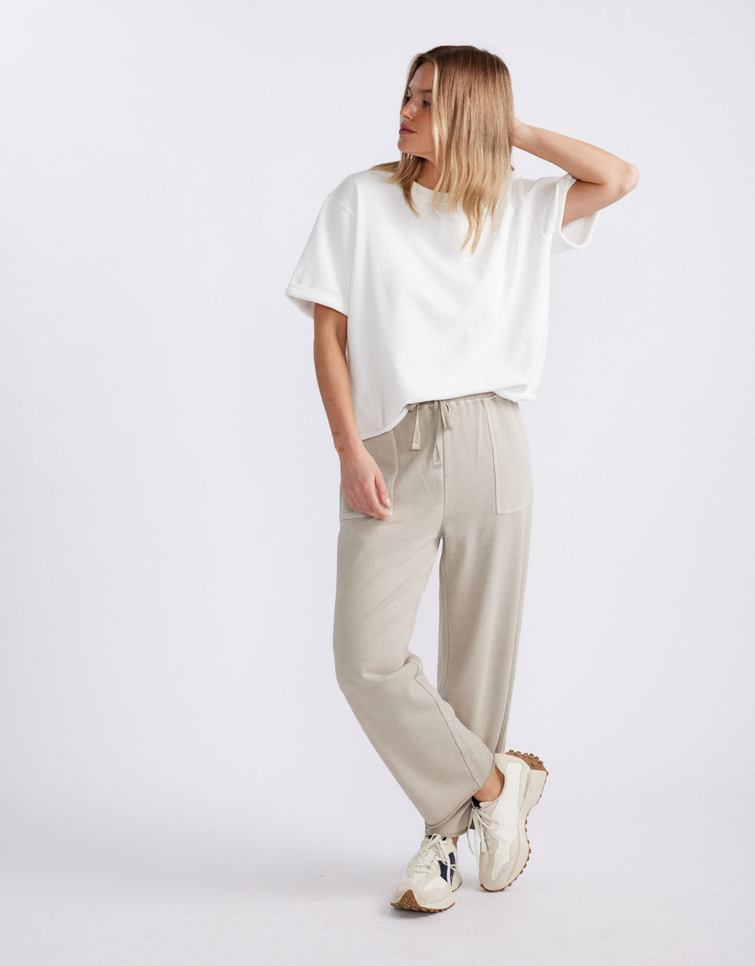 Raw Edge Lounge Pant - Washed Stone