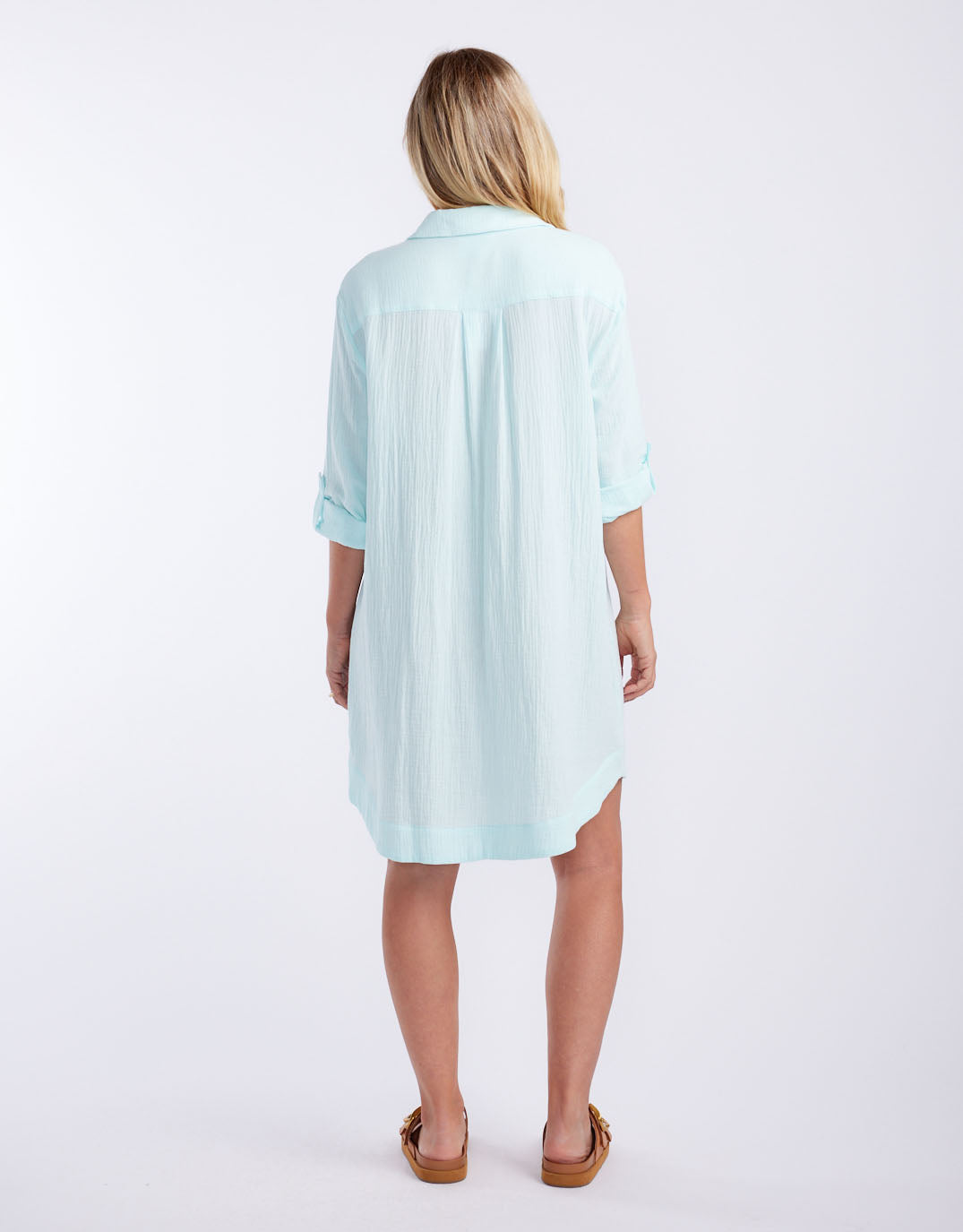 St Barts Dress - Seaglass / Ice Pink