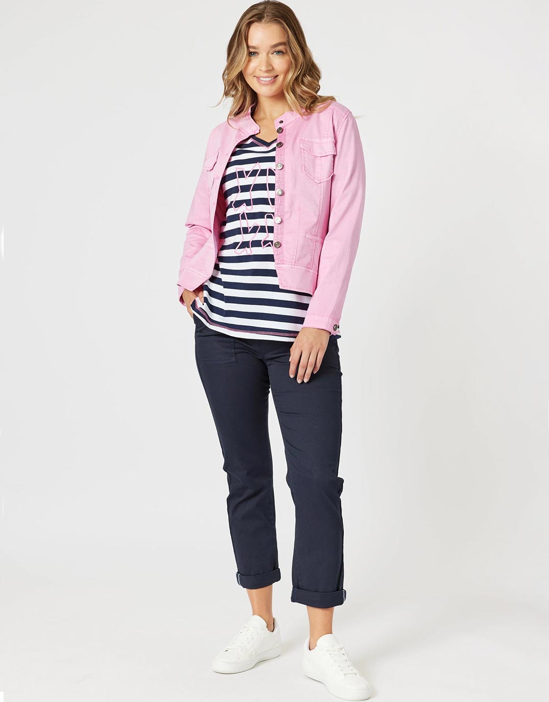 Isabella Cotton Pant - Navy