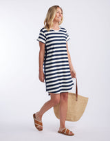 white-co-turn-back-tee-dress-short-navy-white-stripe-womens-clothing