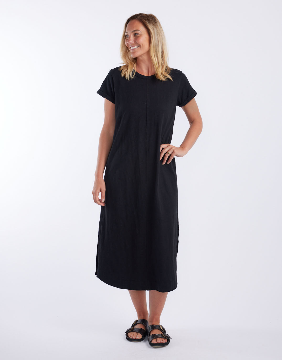 white-co-turn-back-tee-midi-dress-black-womens-clothing