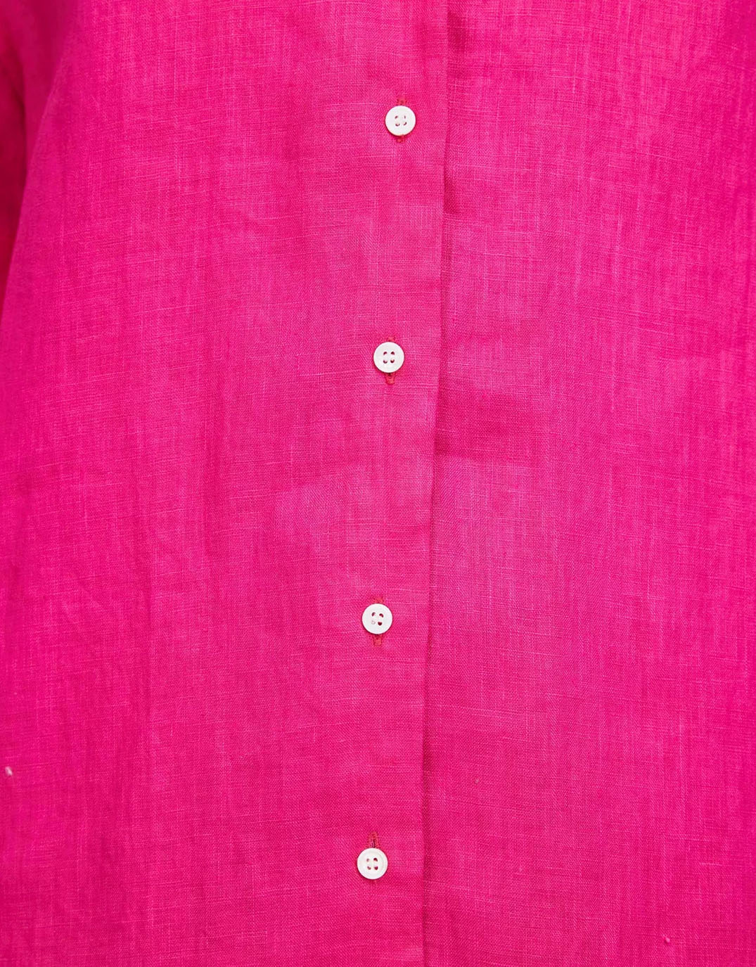 Hettie Linen Shirt Dress - Fuchsia