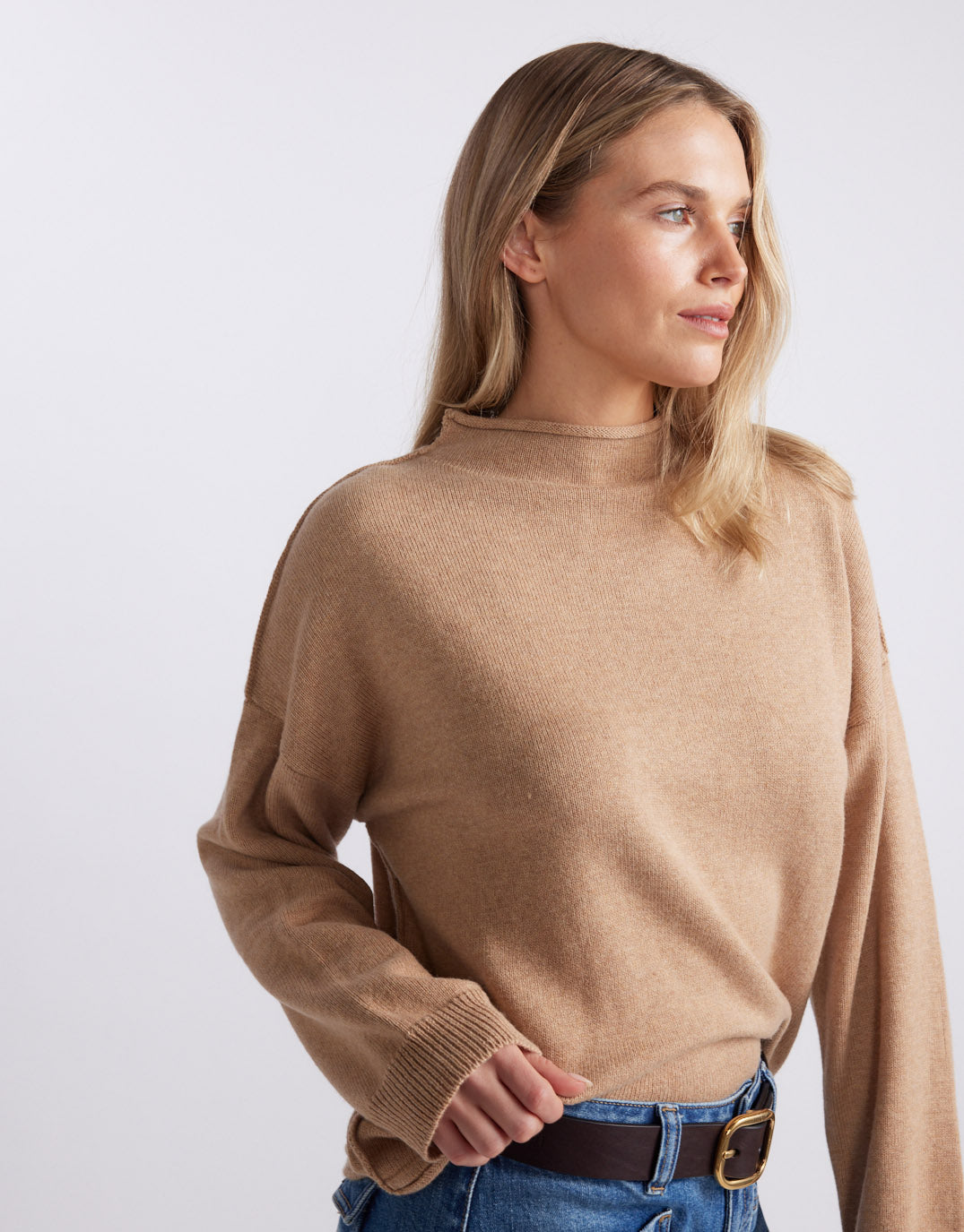 Biarritz Raw Edge Knit - Mocha