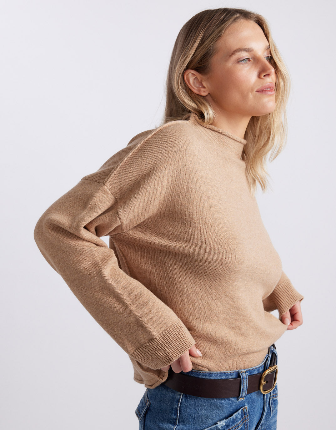 Biarritz Raw Edge Knit - Mocha