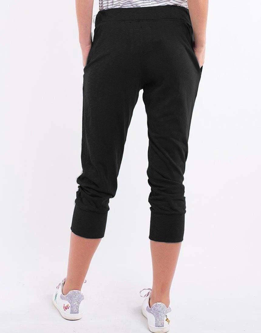 Elm - 3/4 Brunch Pants - Black - White & Co Living Pants
