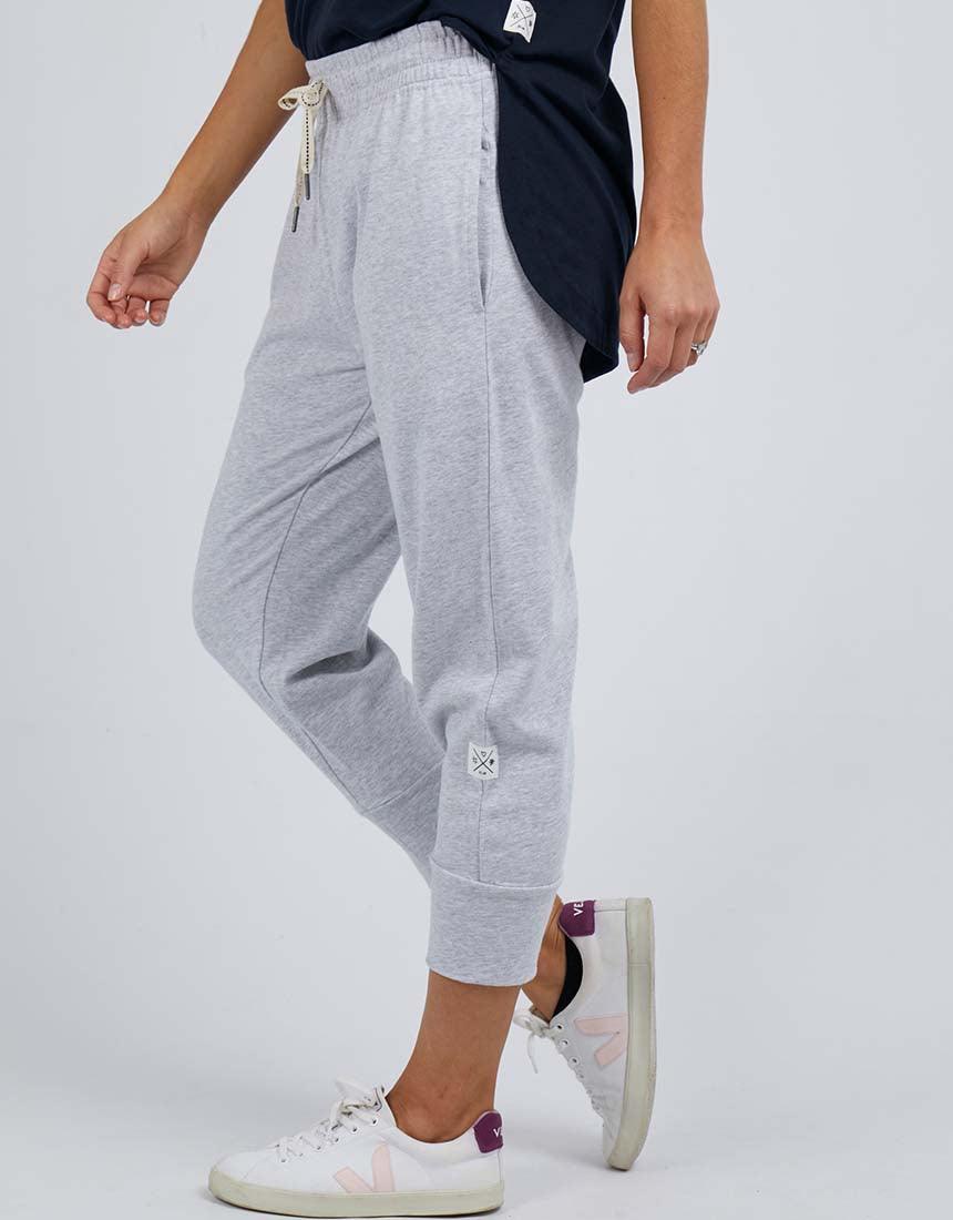 Elm - 3/4 Brunch Pants - Grey Marle - White & Co Living Pants