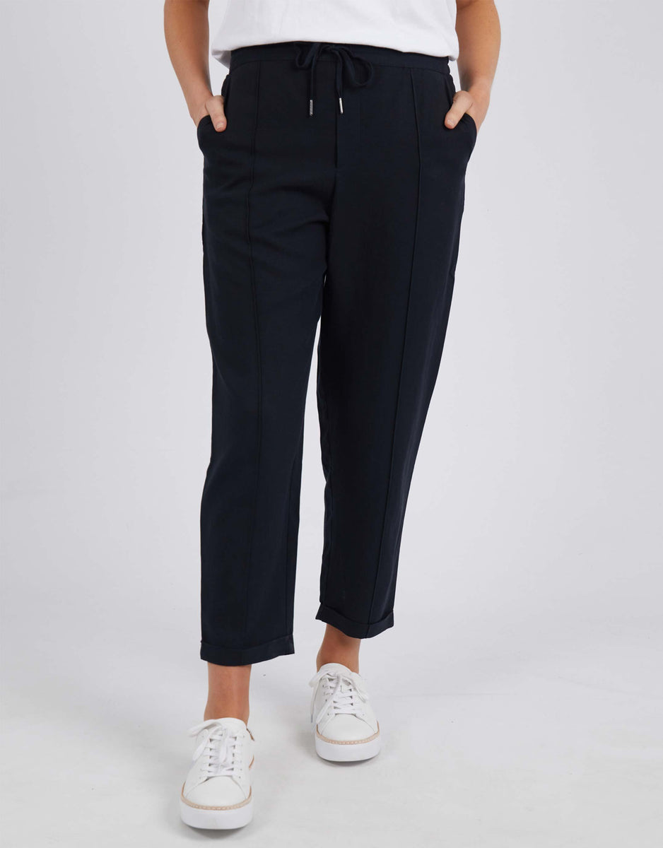 Express High Waisted Seamed Ankle Joggers Black Women's