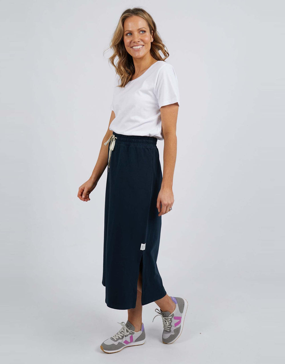 Elm - Travel Skirt - Navy - White & Co Living Skirts